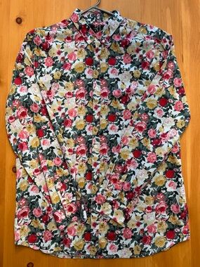 Simons Floral Button-Up Shirt in Multi-Color